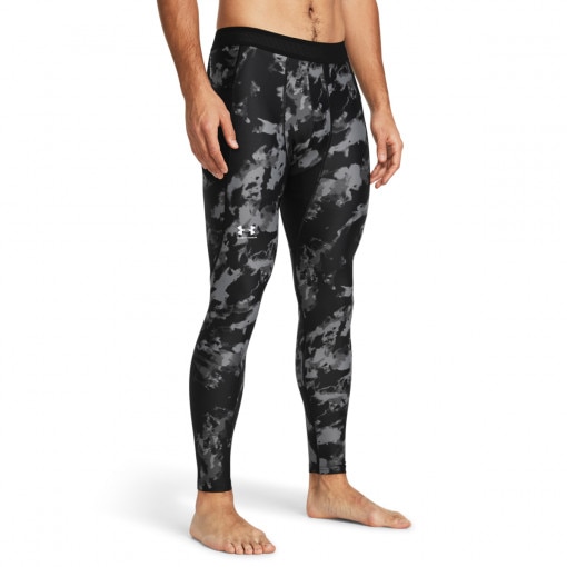 UNDER ARMOUR Męske legginsy treningowe Under Armour UA HG IsoChill Prtd Leggings  czarne Czarny