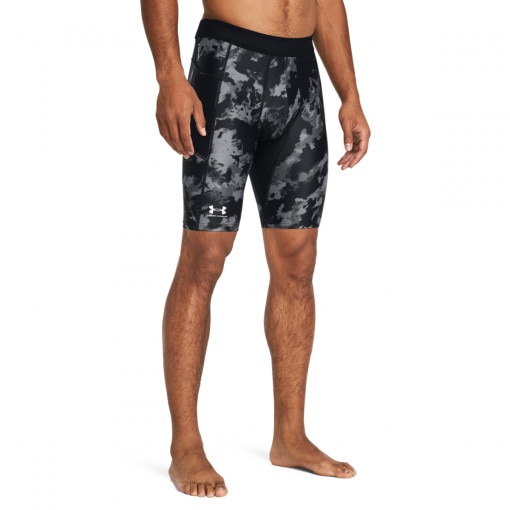  UNDER ARMOUR Męskie legginsy krótkie treningowe Under Armour UA HG IsoChill Prtd Lg Sts  czarne Czarny