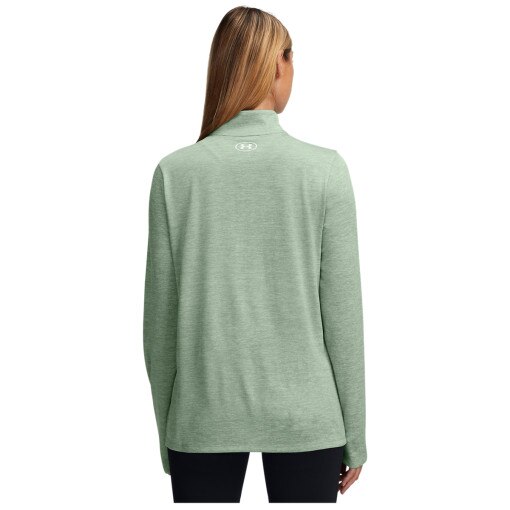 Damski longsleeve treningowy Under Armour Tech 1/2 Zip- Twist - zielony