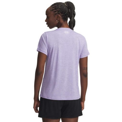 Damska koszulka treningowa Under Armour Tech SSV- Twist - fioletowa