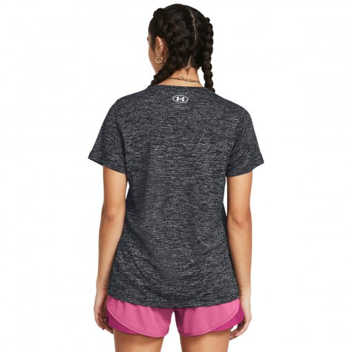 Damska koszulka treningowa Under Armour Tech SSC- Twist - szara