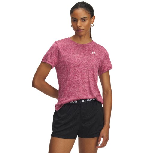 UNDER ARMOUR Damska koszulka treningowa Under Armour Tech Twist  różowa Różowy