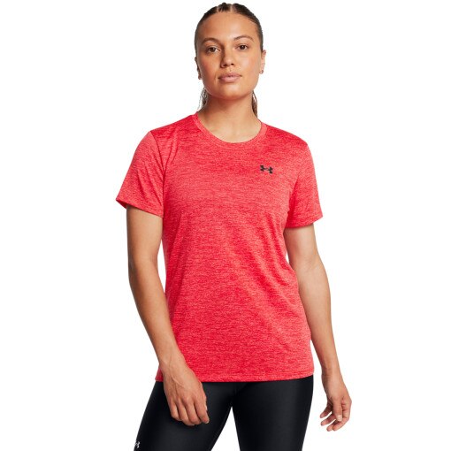 UNDER ARMOUR Damska koszulka treningowa Under Armour Tech SSC Twist  czerwona Czerwony