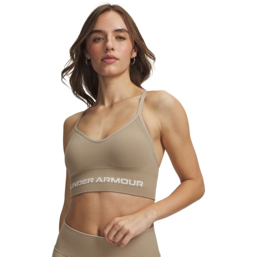  UNDER ARMOUR Biustonosz treningowy Under Armour Vanish Seamless Low Bra  beżowy Beżowy