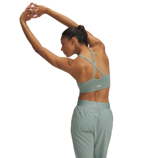 Damski biustonosz treningowy Under Armour Vanish Seamless Low Bra - zielony