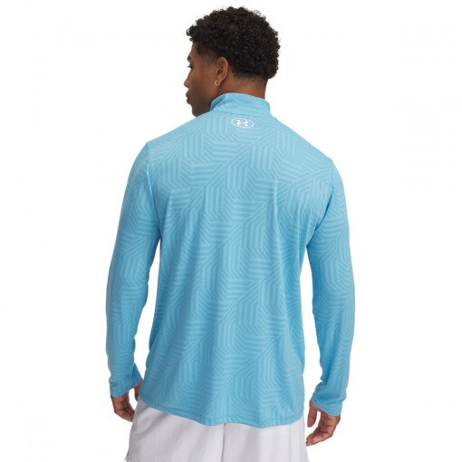 Męski longsleeve treningowy Under Armour UA Tech Vent GTessa 1/2 Zip - niebieski