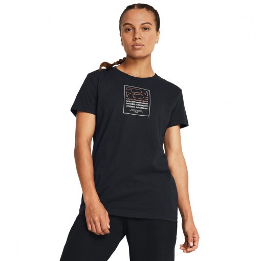 UNDER ARMOUR Damski tshirt z nadrukiem Under Armour UA Box Wdmk Originators SS  czarny Czarny