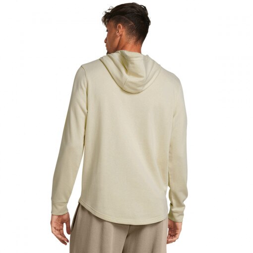 Męska bluza dresowa nierozpinana z kapturem Under Armour UA Rival Terry Graphic Hood - beżowa