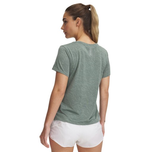 Damska koszulka do biegania Under Armour UA Launch Camo Shortsleeve - zielona