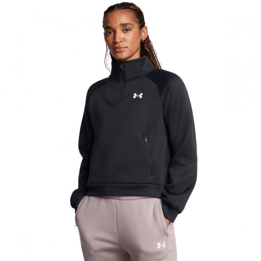 UNDER ARMOUR Damska bluza treningowa Under Armour UA Armour Fleece Pro ½ Zip  czarna Czarny