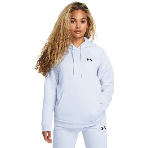 UNDER ARMOUR Damska bluza dresowa nierozpinana z kapturem Under Armour UA Armour Fleece Hoodie  biała Biały