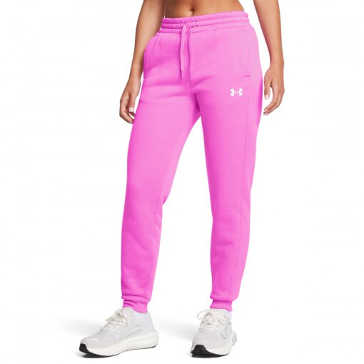 Damskie spodnie treningowe Under Armour Armour Fleece Jogger - różowe