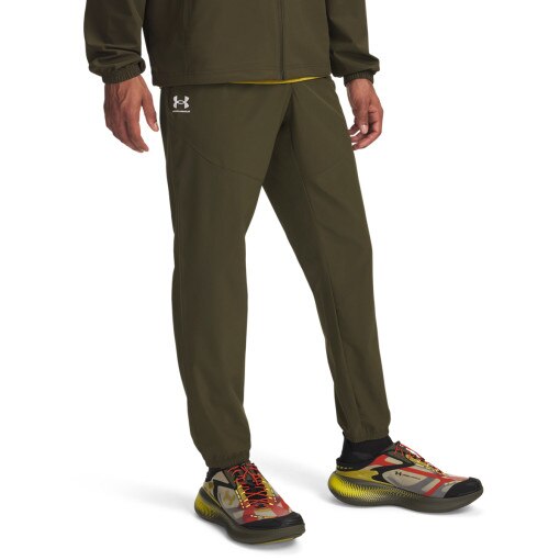 Męskie spodnie treningowe Under Armour UA Vibe Woven Pants - khaki