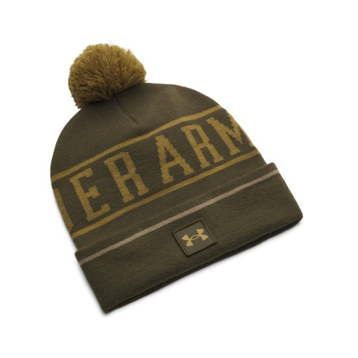 Męska czapka zimowa Under Armour M Halftime Pom Beanie - khaki