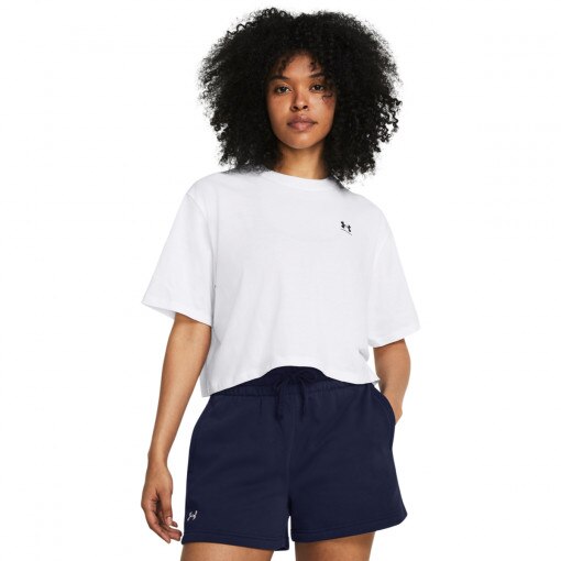 UNDER ARMOUR Damski tshirt croptop Under Armour UA W Boxy Crop Logo Ss  biały Biały