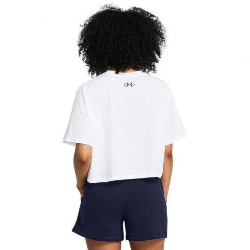 Damski t-shirt crop-top Under Armour UA W Boxy Crop Logo Ss - biały
