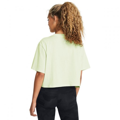 Damski t-shirt crop-top Under Armour UA W Boxy Crop Logo Ss - zielony