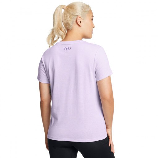 Damski t-shirt z nadrukiem Under Armour UA Big Logo Pack Short Sleeve - fioletowy