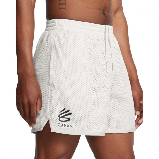 UNDER ARMOUR Męskie spodenki do koszykówki Under Armour Curry Splash  białe Biały