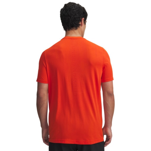 Męska koszulka treningowa Under Armour Vanish Seamless Novelty SS - pomarańczowa