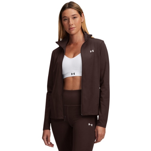  UNDER ARMOUR Damski longsleeve treningowy rozpinany Under Armour Motion Jacket Emea  brązowy Brązowy