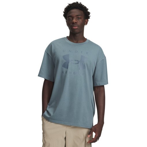  UNDER ARMOUR Męski tshirt z nadrukiem Under Armour UA M Hw Os Branded Ss  niebieski Niebieski