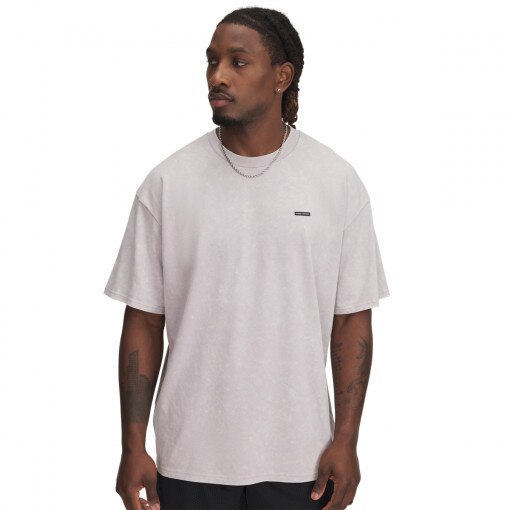 UNDER ARMOUR Męski tshirt z nadrukiem Under Armour UA M Hw Os Logo Wash Ss   beżowy Beżowy