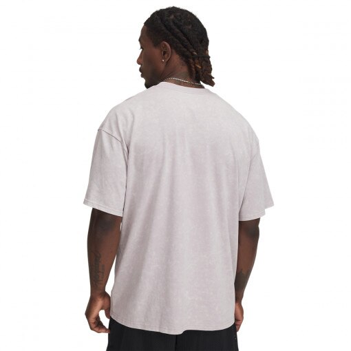 Męski t-shirt z nadrukiem Under Armour UA M Hw Os Logo Wash Ss -  beżowy
