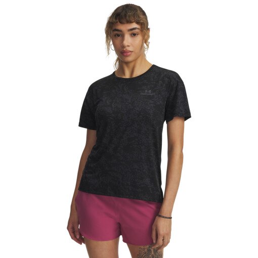 UNDER ARMOUR Damska koszulka treningowa Vanish Energy SS 2.0 Print  czarna Czarny