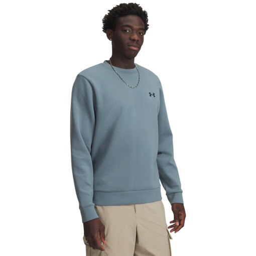 UNDER ARMOUR Męska bluza dresowa nierozpinana bez kaptura Under Armour UA Unstoppable Flc Crew Eu  niebieska Niebieski