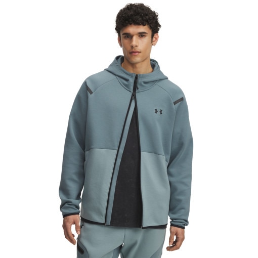 UNDER ARMOUR Męska bluza dresowa rozpinana z kapturem Under Armour UA Unstoppable Flc Fz Hd Eu  niebieska Niebieski