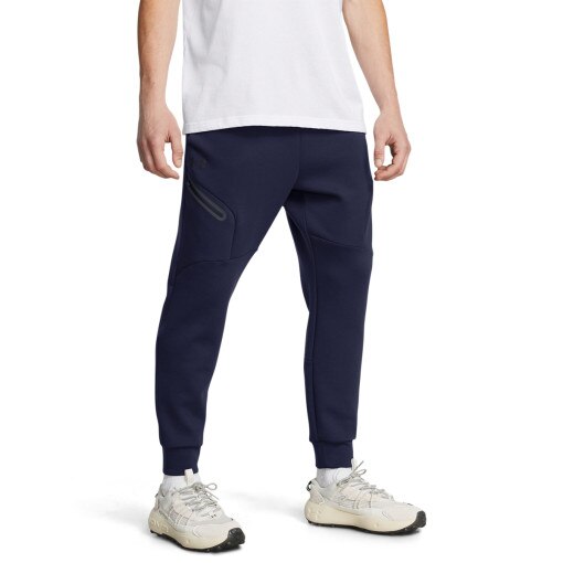 Męskie spodnie treningowe Under Armour UA Unstoppable Flc Jgr Eu - granatowe
