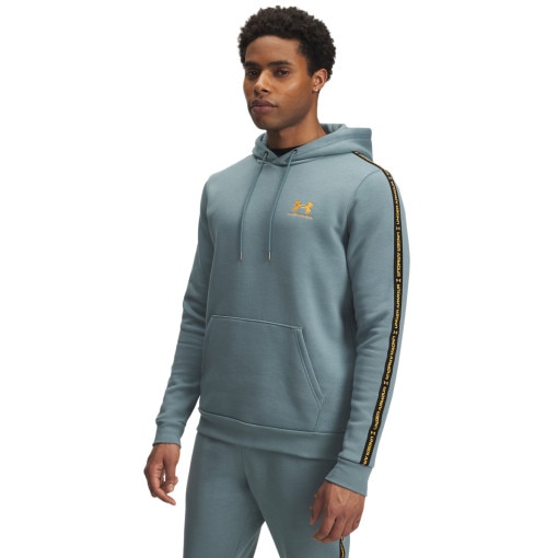  UNDER ARMOUR Męska bluza dresowa nierozpinana z kapturem Under Armour UA Icon Fleece Hd Taping  niebieska Niebieski