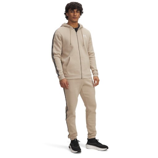 UNDER ARMOUR Męskie spodnie dresowe Under Armour UA Icon Fleece Jogger Taping  beżowe Beżowy