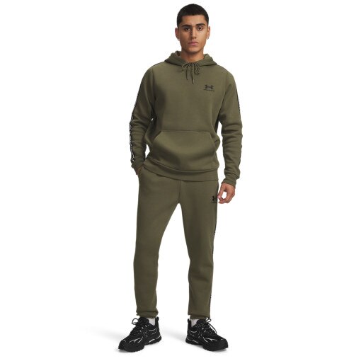  UNDER ARMOUR Męskie spodnie dresowe Under Armour UA Icon Fleece Jogger Taping  khaki Khaki