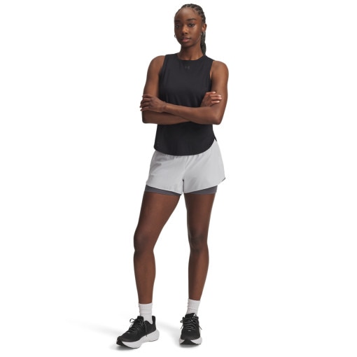 UNDER ARMOUR Damskie spodenki do biegania Under Armour UA Launch Pro 3" 2in1 Shorts białe Biały
