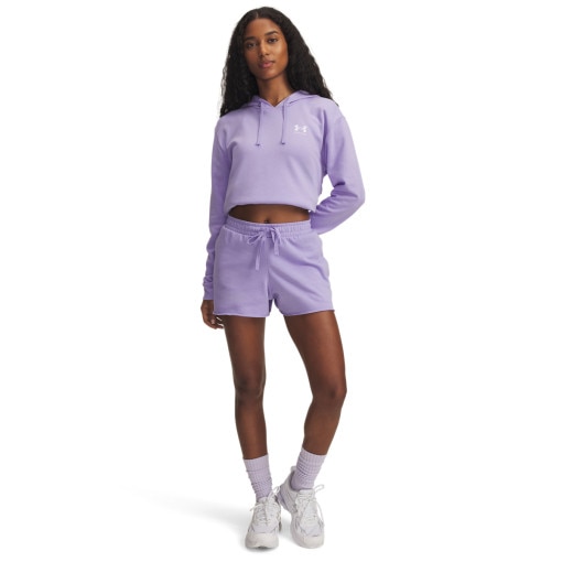 UNDER ARMOUR Damskie spodenki dresowe Under Armour UA Rival Terry Short fioletowe Fioletowy