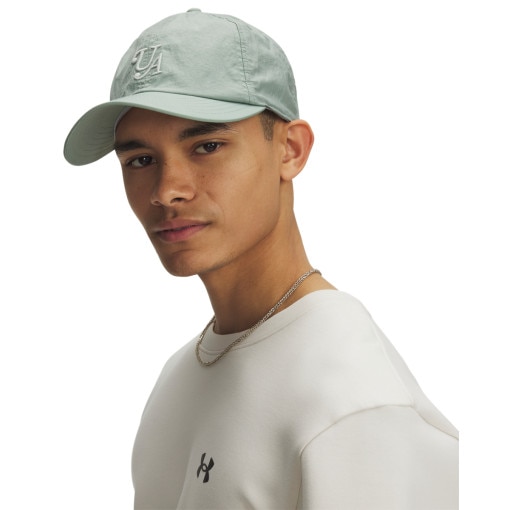 UNDER ARMOUR Męska czapka z daszkiem Under Armour M's Sportwear Nylon Snapback  zielona Zielony