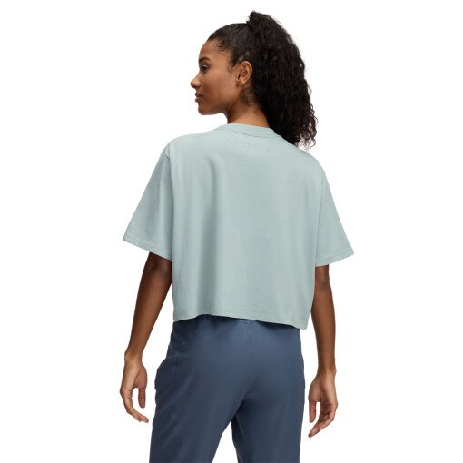 Damski t-shirt crop-top Under Armour UA Rival SS - zielony