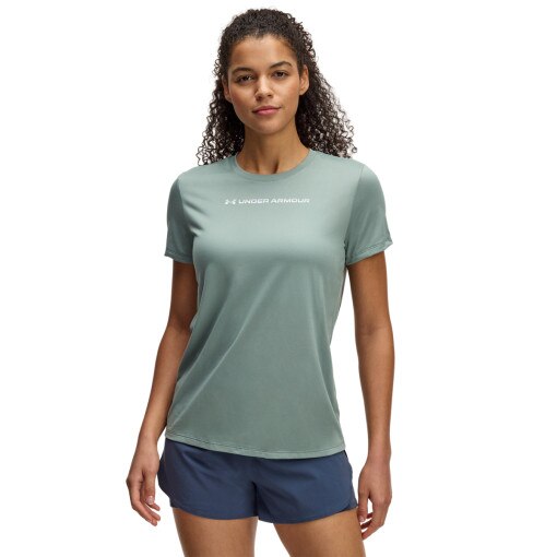 UNDER ARMOUR Damska koszulka treningowa Under Armour UA Tech PTH Graphic SSC  zielona Zielony