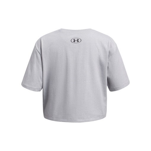 Dziewczęca koszulka oversize Under Armour UA Rival SS - szara
