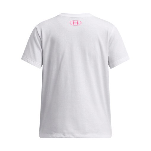 Dziewczęcy t-shirt z nadrukiem Under Armour UA Big Logo SS - biały