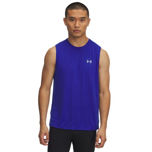 UNDER ARMOUR Męski top do biegania Under Armour UA Trail Run Launch Tank  niebieski Niebieski