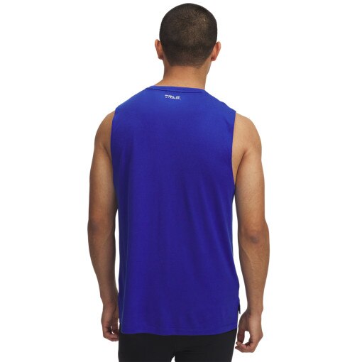 Męski top do biegania Under Armour UA Trail Run Launch Tank - niebieski