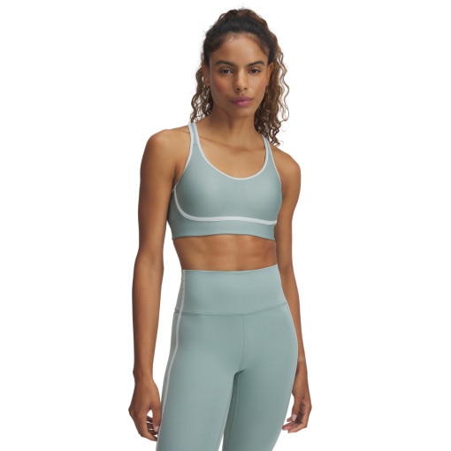 UNDER ARMOUR Biustonosz treningowy Under Armour Infinity Mid Piped  zielony Zielony