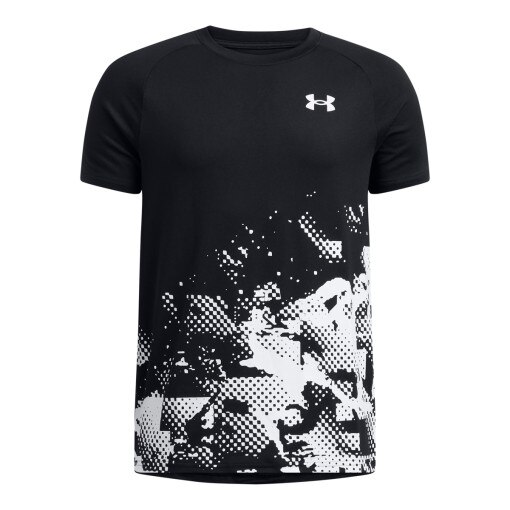 UNDER ARMOUR Chłopięca koszulka treningowa Under Armour UA Tech Graphic SS  czarna Czarny