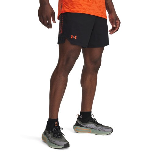 UNDER ARMOUR Męskie spodenki treningowe Under Armour Vanish Woven 6in Graphic Sts  czarne Czarny