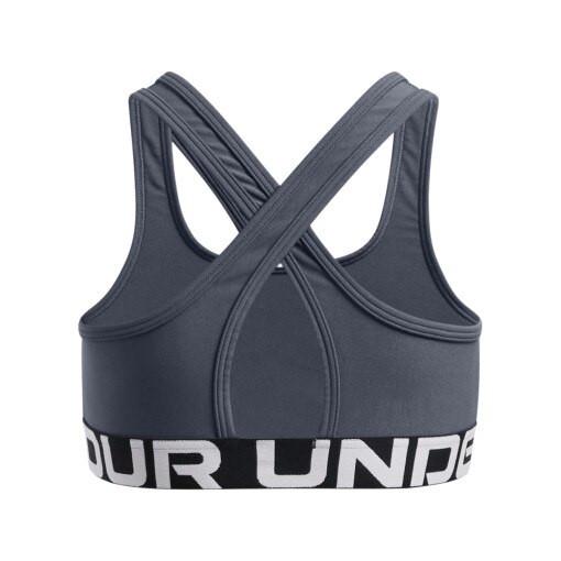 Dziewczęcy biustonosz treningowy Under Armour G Crossback Bra - szary
