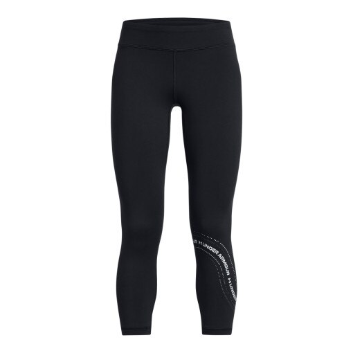 UNDER ARMOUR Dziewczęce legginsy treningowe Under Armour G Motion Branded Ankle Leg  czarne Czarny