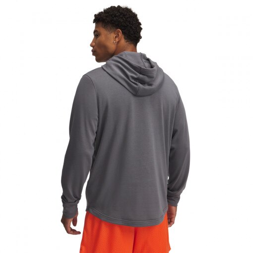 Męska bluza dresowa nierozpinana z kapturem Under Armour UA Rival Terry Logo Hood - szara